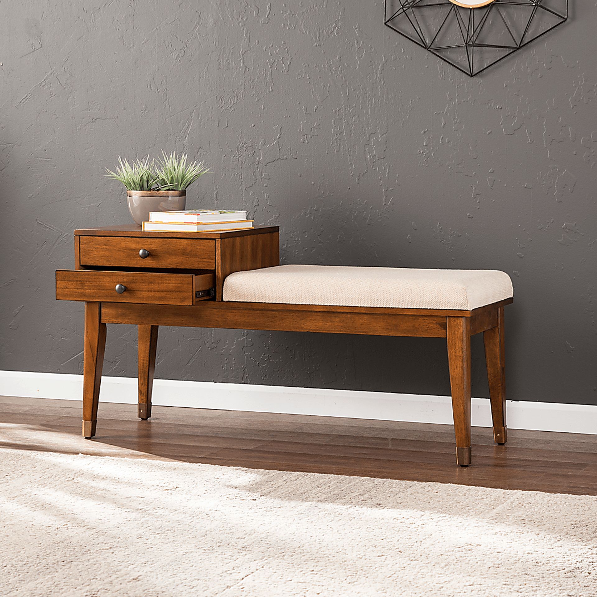 Cazamo Brown Storage Bench - Image 3