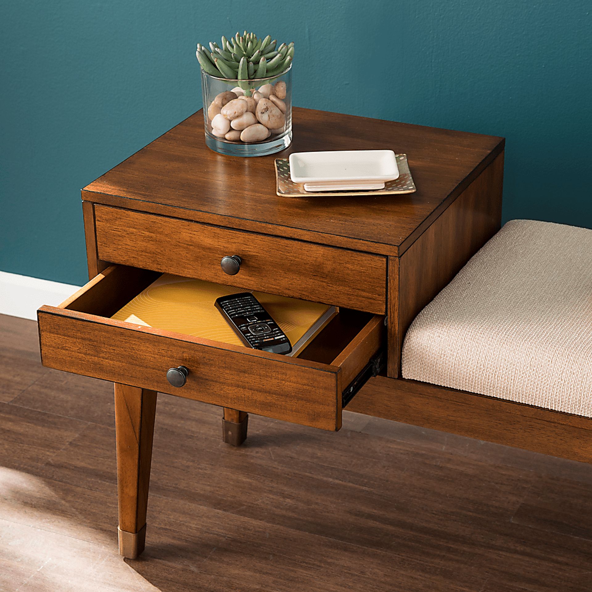 Cazamo Brown Storage Bench - Image 4
