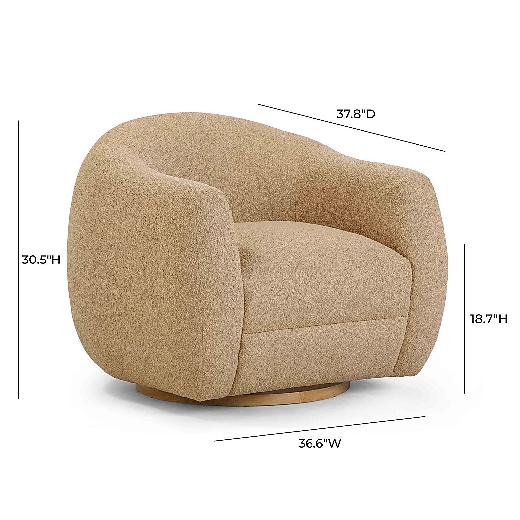 Cazneau Swivel Accent Chair - Thumbnail 3