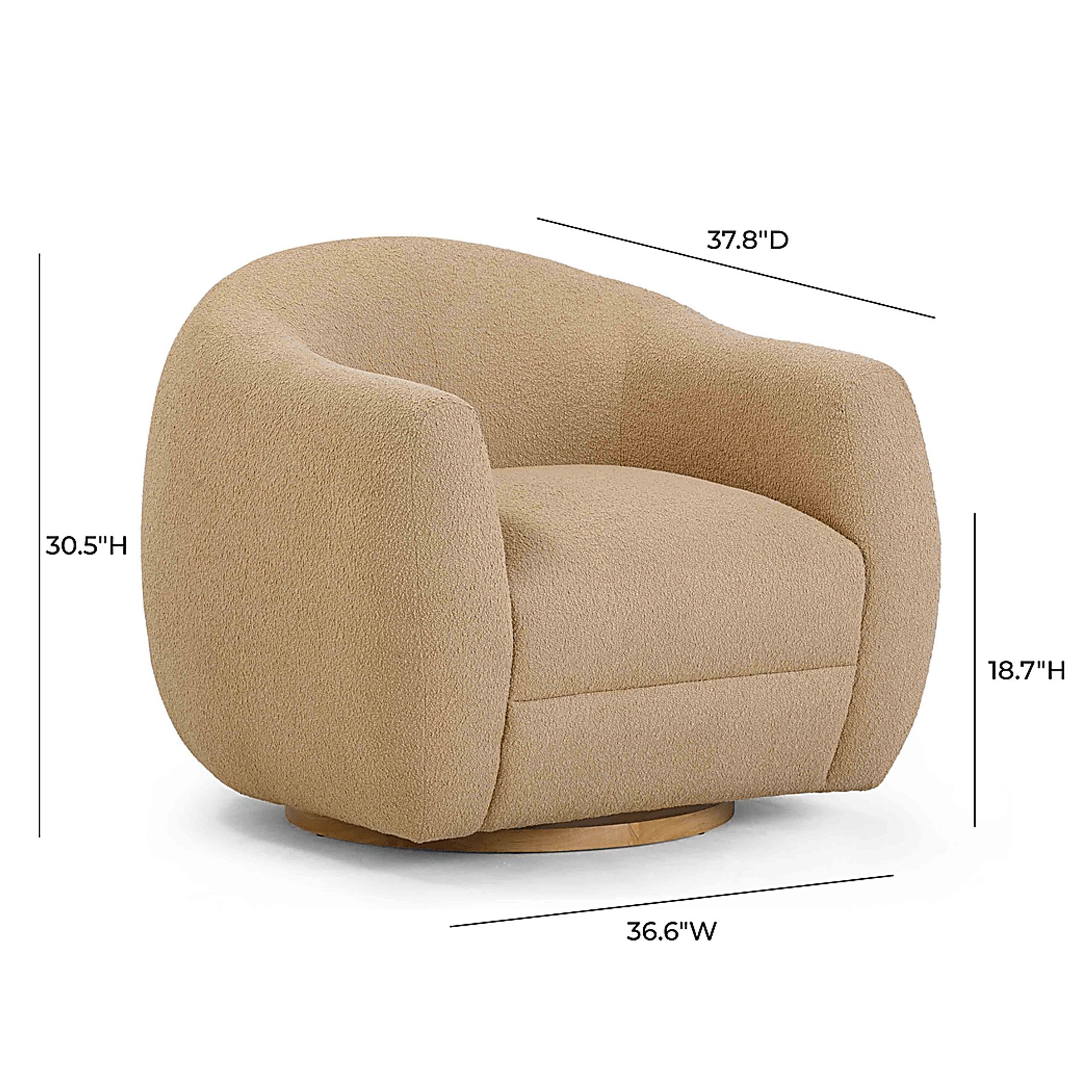 Cazneau Honey Swivel Accent Chair - Image 7