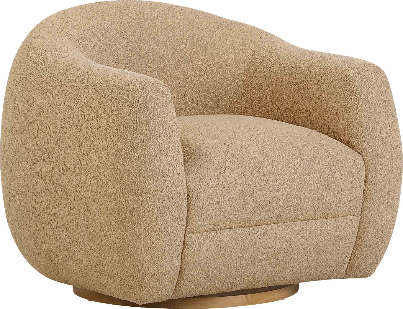 Cazneau Honey Swivel Accent Chair