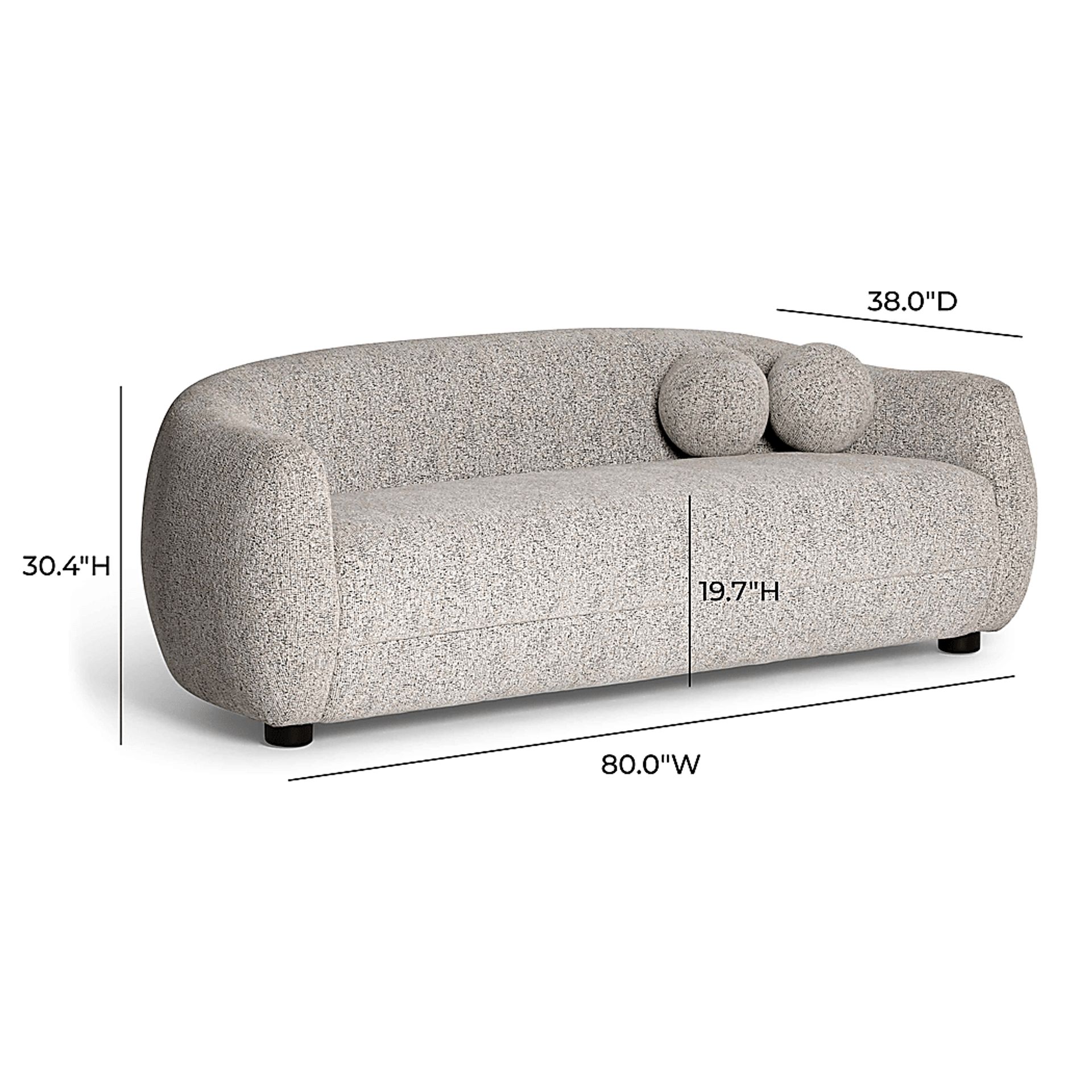 Cazneau II Black and White Sofa - Image 5