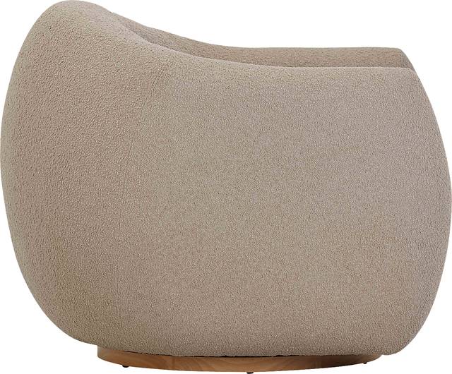 Cazneau Light Brown Swivel Accent Chair - Thumbnail - Image 3