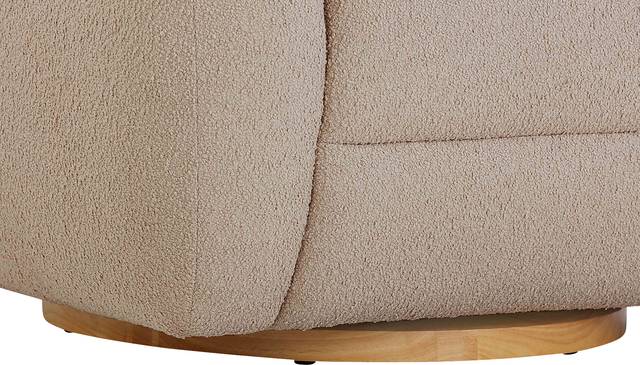 Cazneau Light Brown Swivel Accent Chair - Thumbnail - Image 5