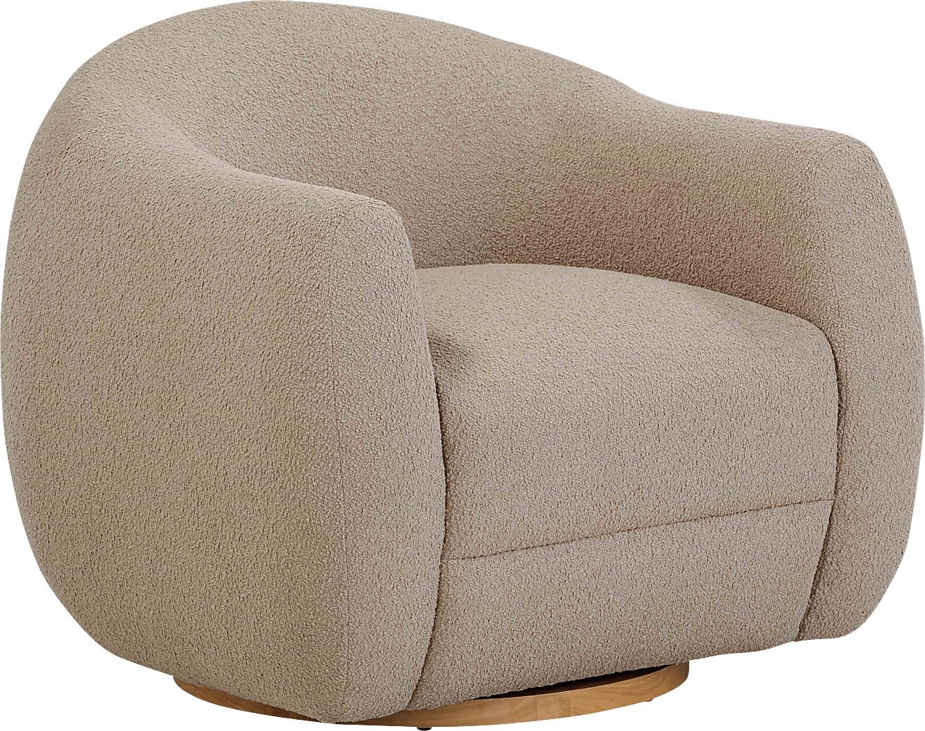 Cazneau Light Brown Swivel Accent Chair