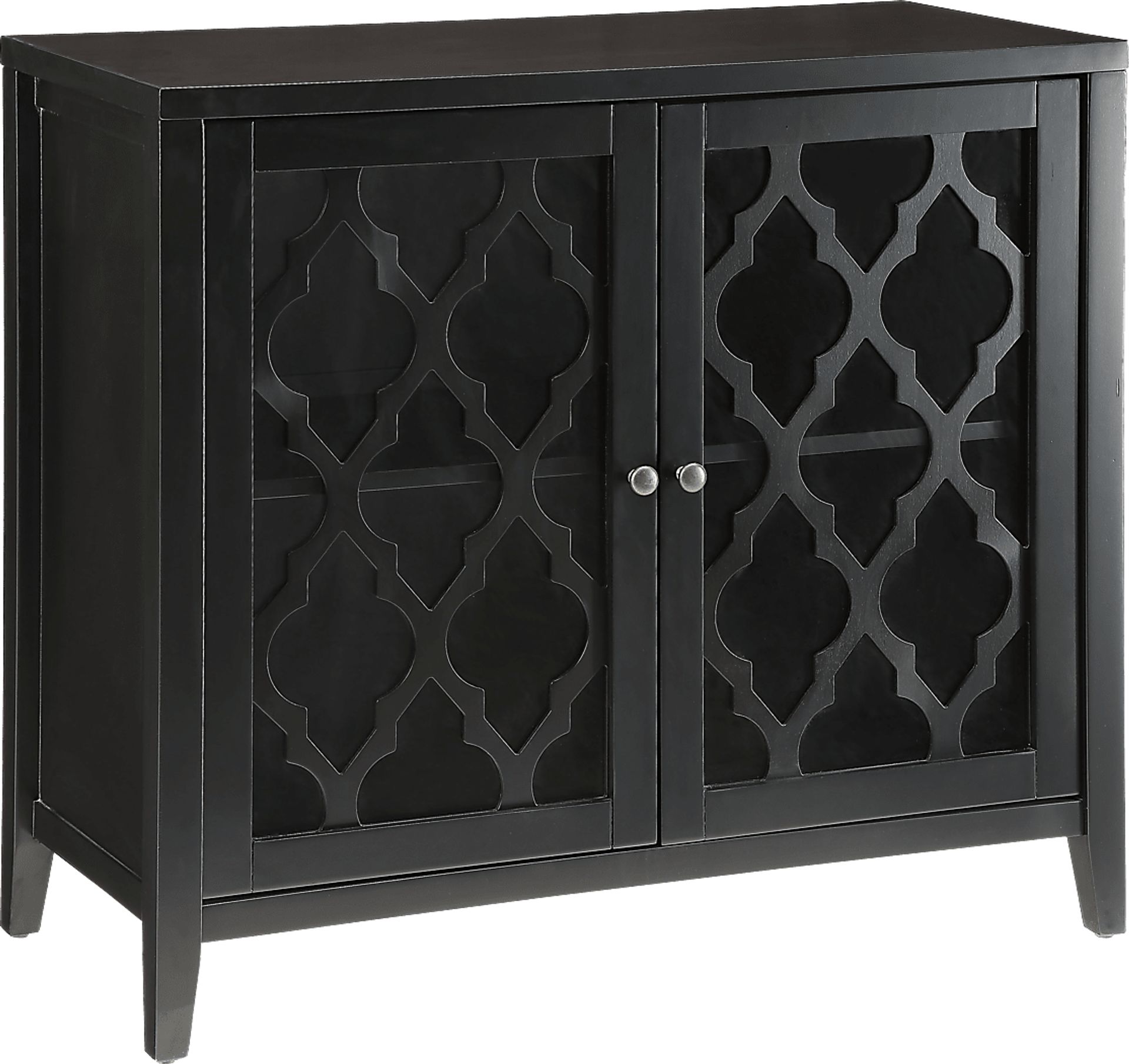 Ceara Black Large Accent Cabinet - Image 1