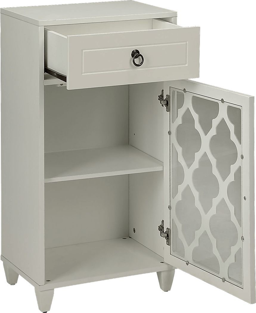 Ceara White Small Accent Cabinet - Thumbnail 2