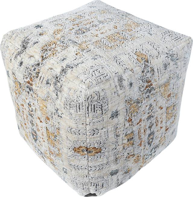 Ceasart Light Gray Pouf - Thumbnail - Image 5
