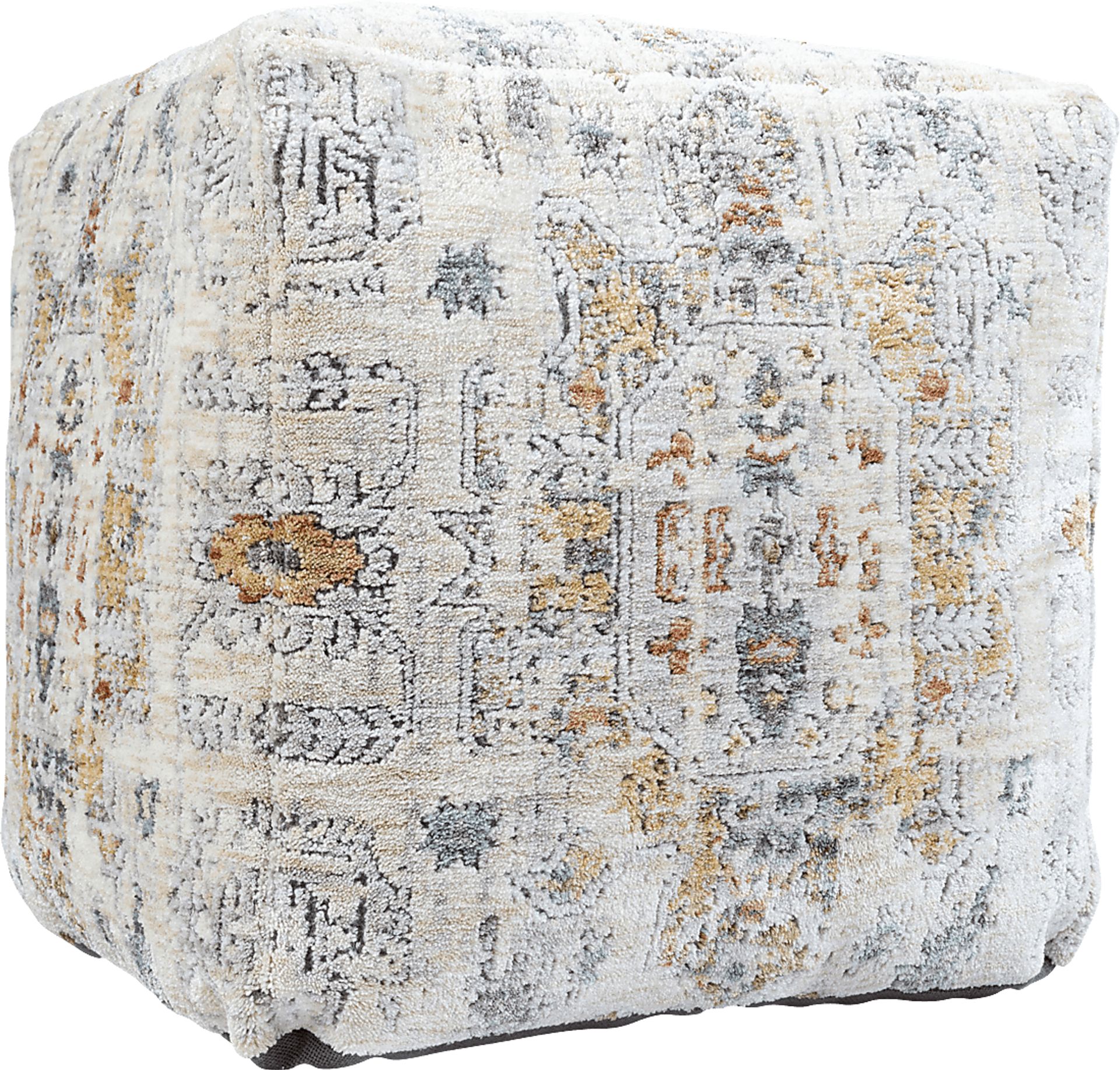 Ceasart Light Gray Pouf - Image 1