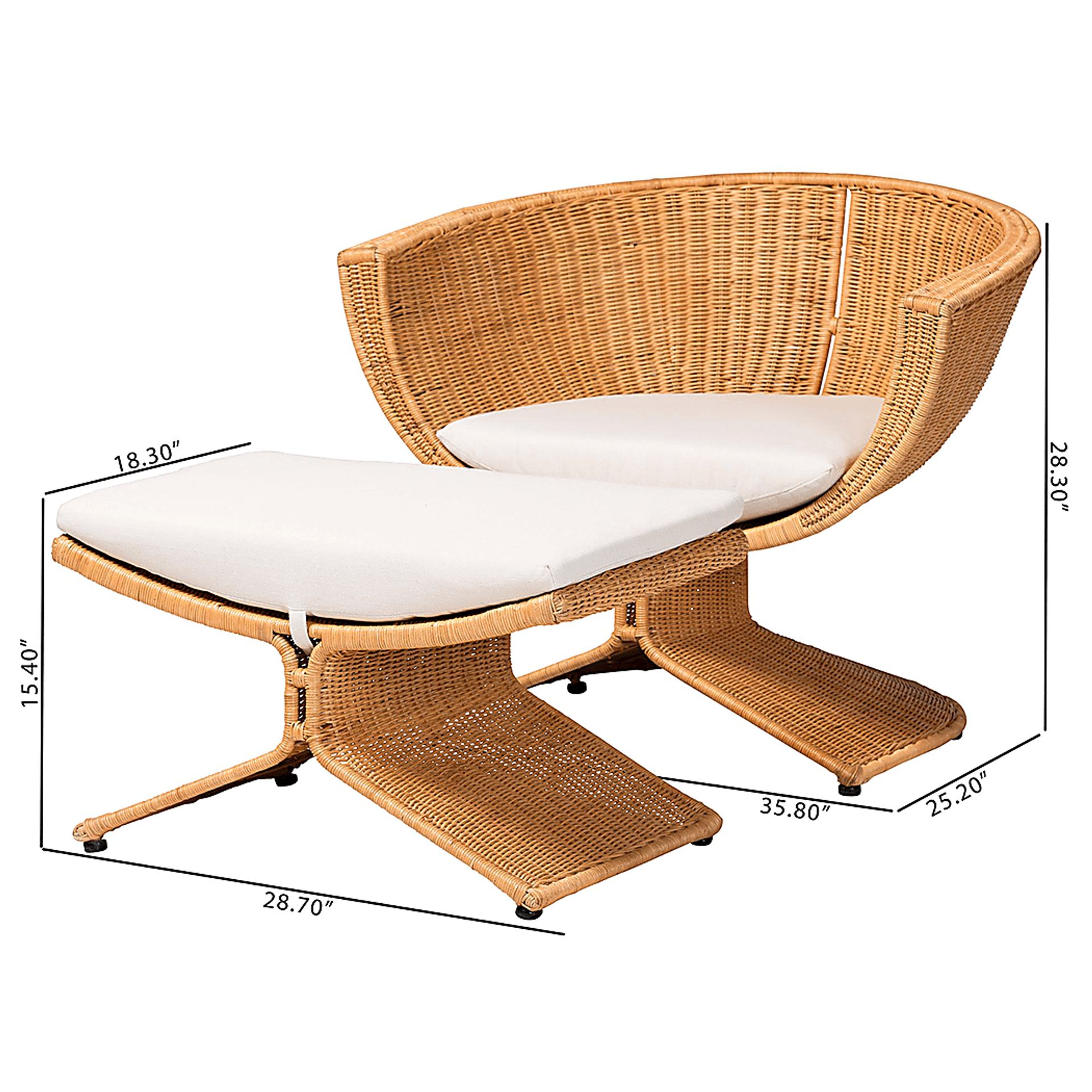 Ceasartan Brown Accent Chair and Ottoman - Image 7