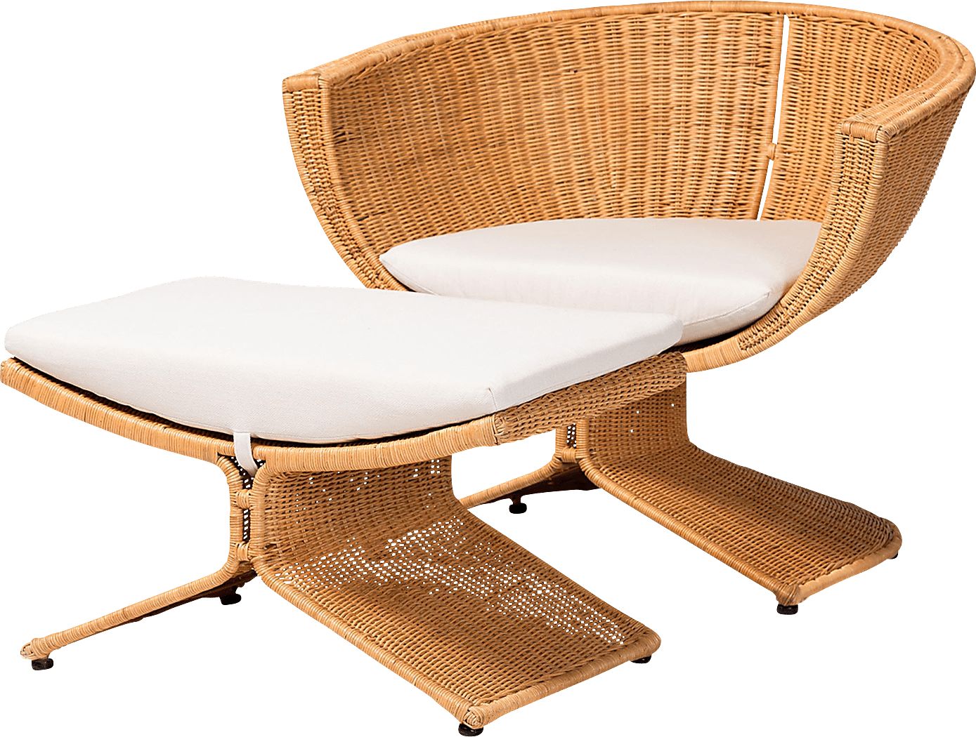 Ceasartan Brown Accent Chair and Ottoman