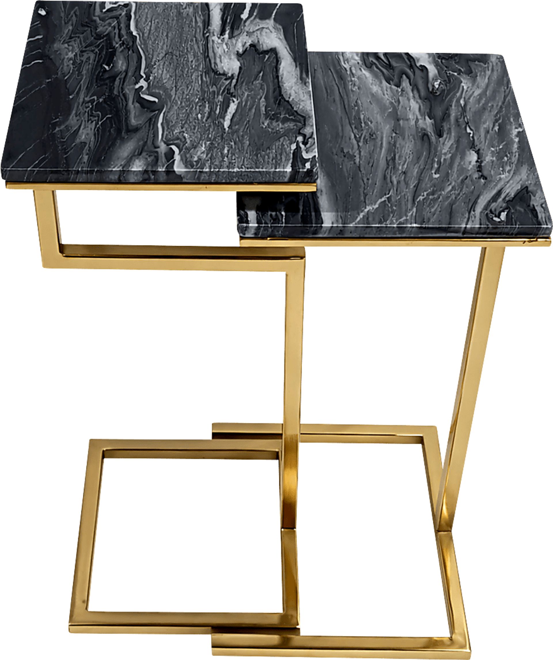 Cebazi Gold/Black Nesting Table, Set of 2 - Image 3