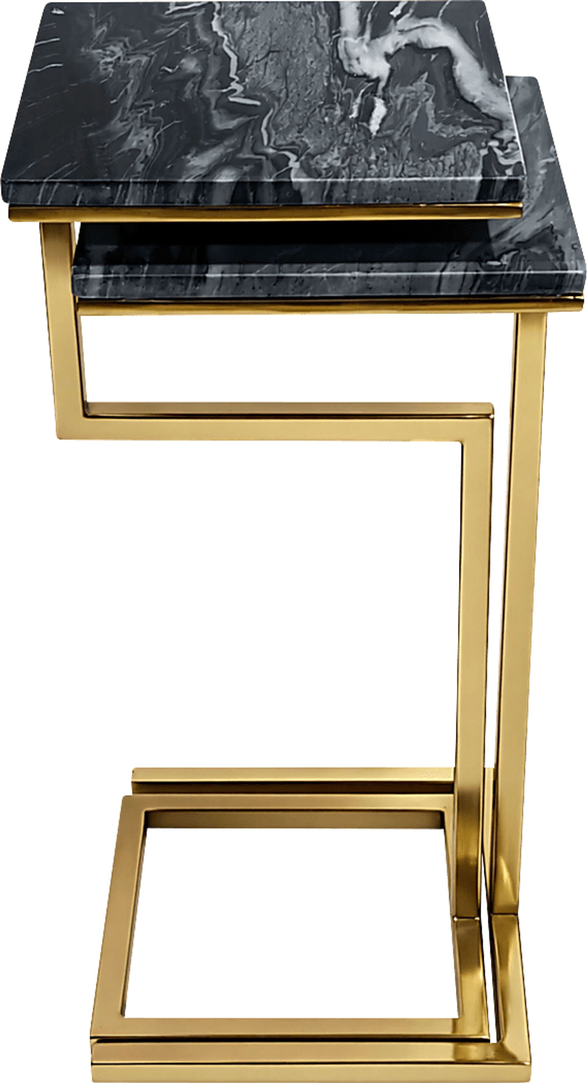 Cebazi Gold/Black Nesting Table, Set of 2 - Image 4