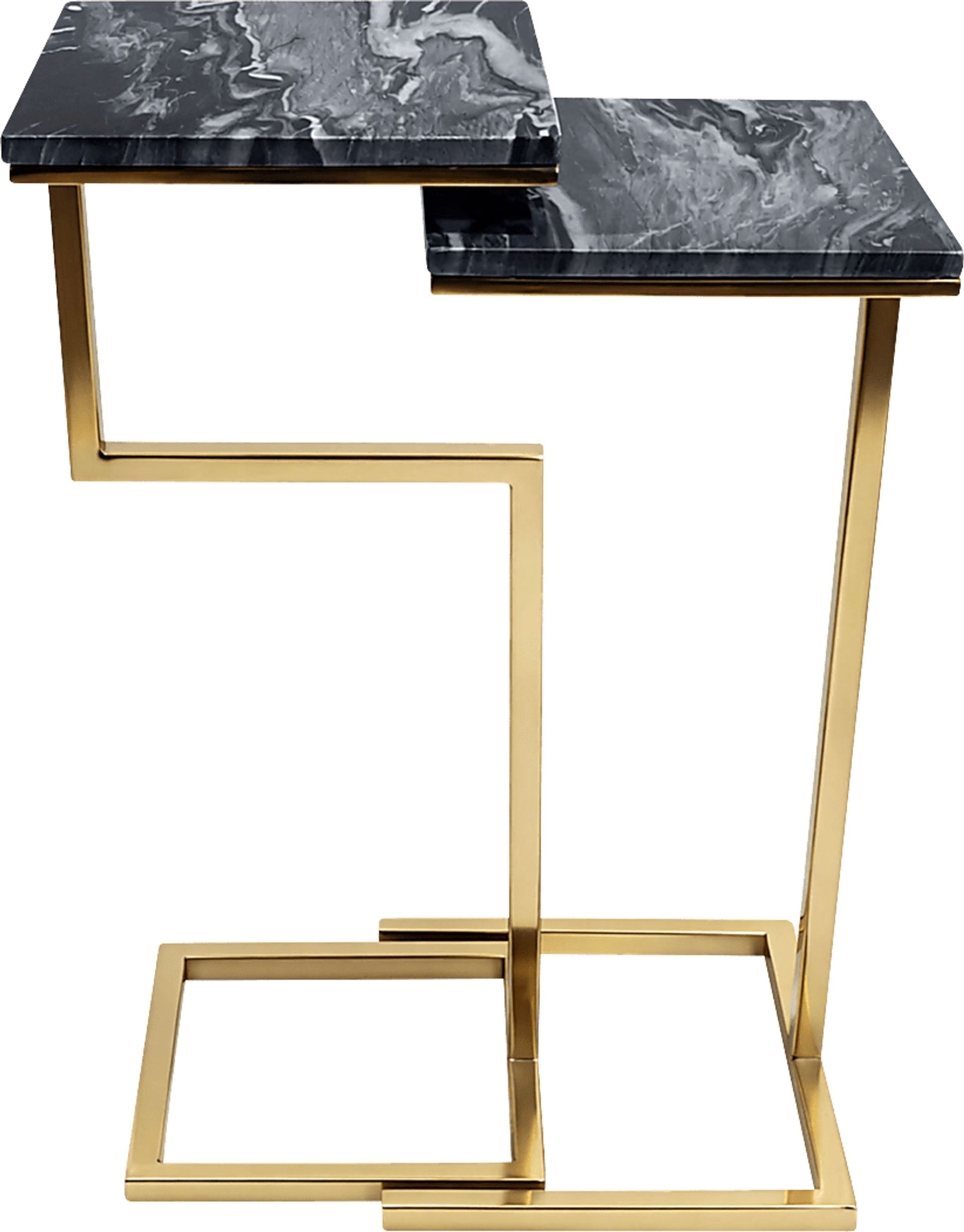 Cebazi Gold/Black Nesting Table, Set of 2 - Image 5
