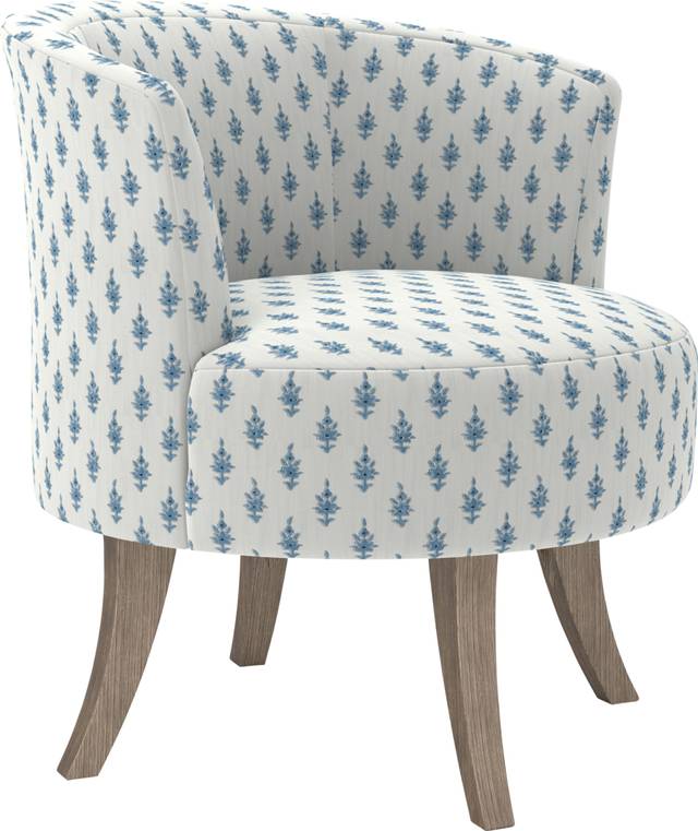 Ceberry Blue Swivel Chair - Thumbnail - Image 1