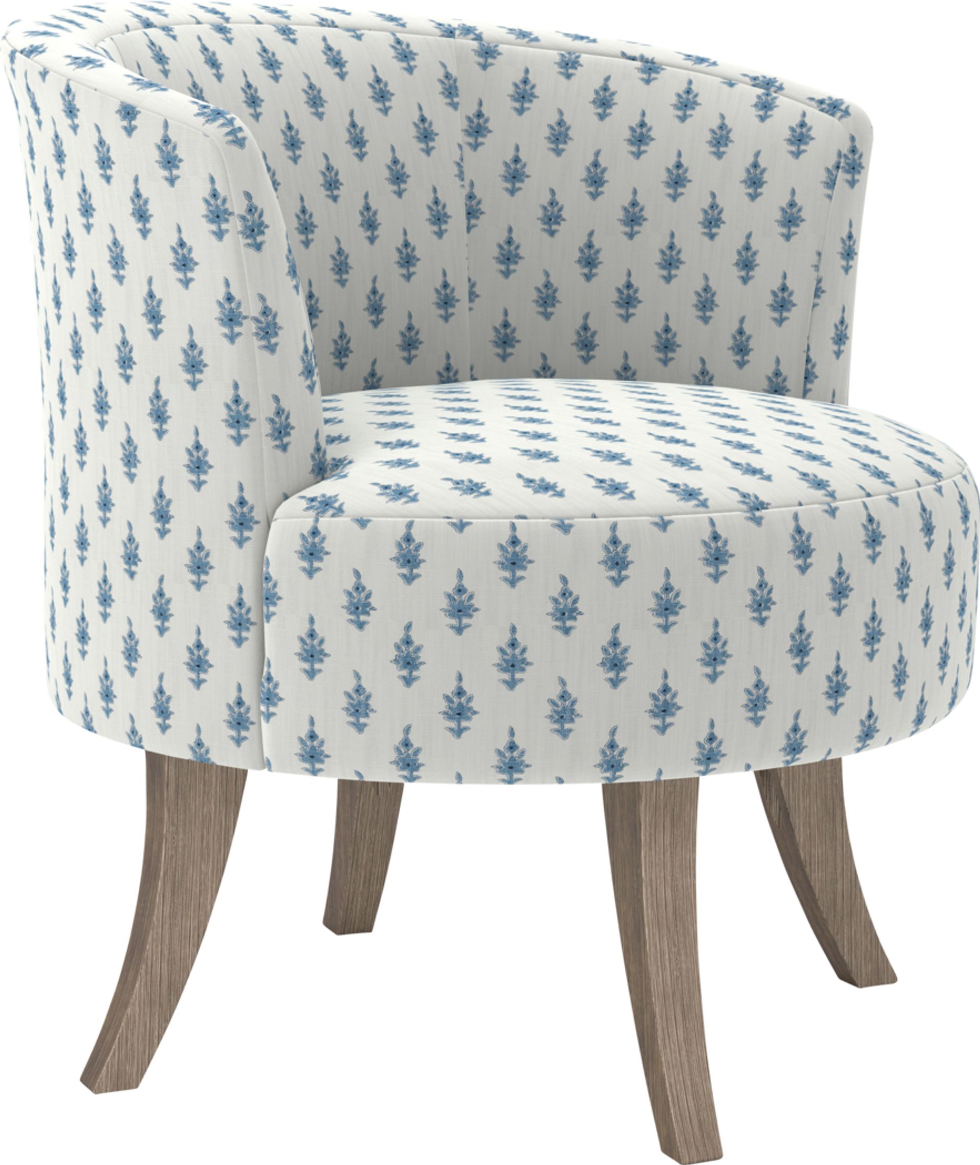 Ceberry Blue Swivel Chair - Image 1