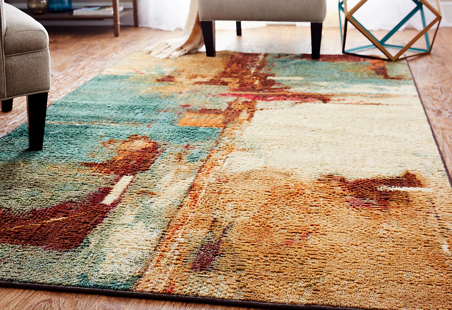 Ceceila Aqua 5' x 8' Rug - Image 2