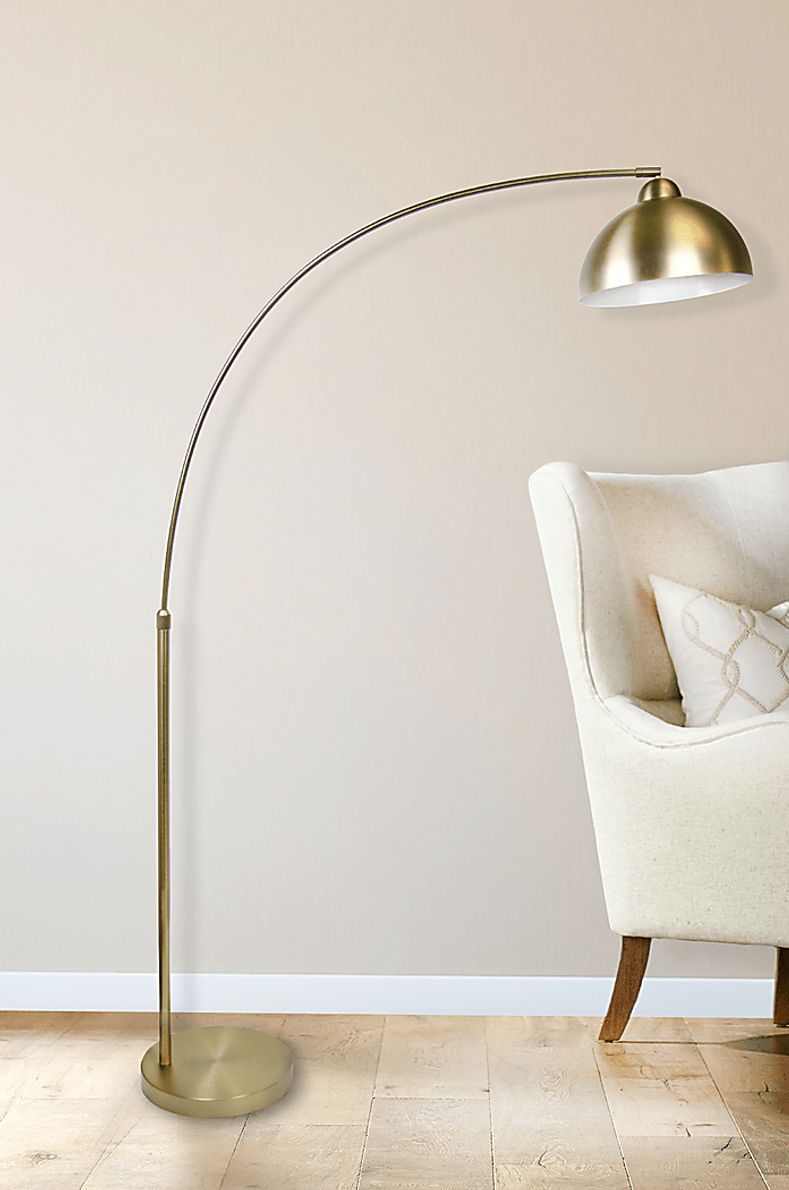 Cecilia Way Gold Floor Lamp - Rooms To Go