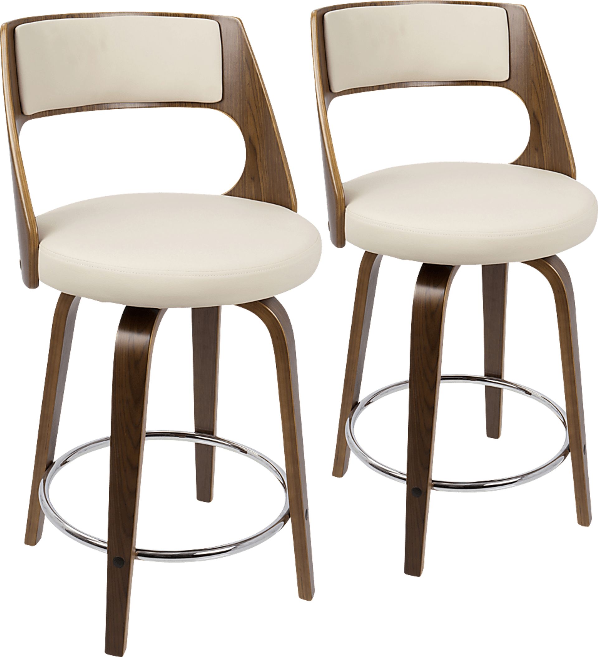 Cecina Cream Counter Height Stool (Set of 2) - Image 1
