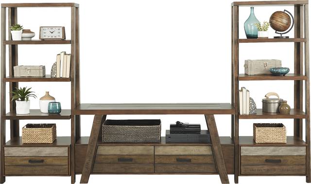 Cedar Creek Brown 3 Pc Wall Unit - Thumbnail - Image 2