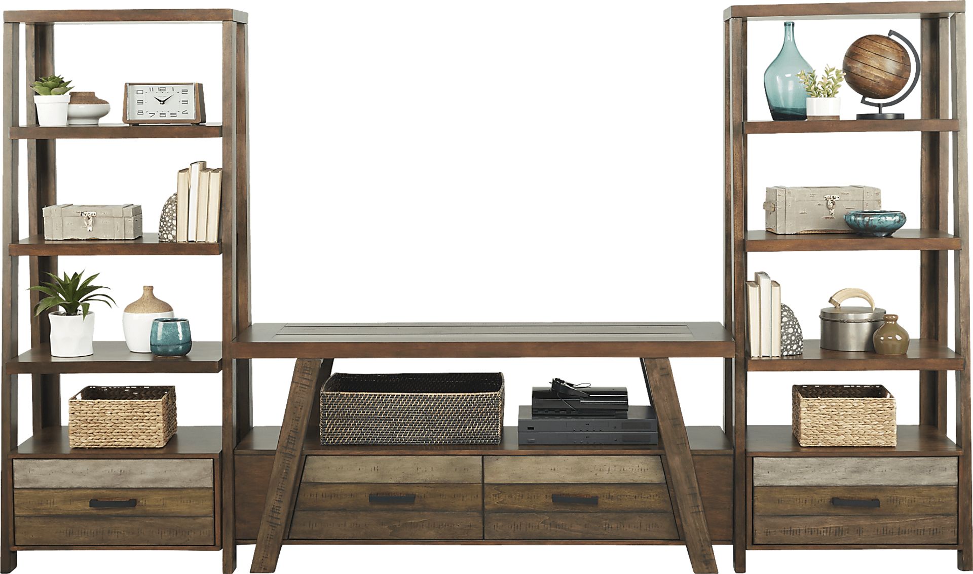 Cedar Creek Brown 3 Pc Wall Unit - Image 2