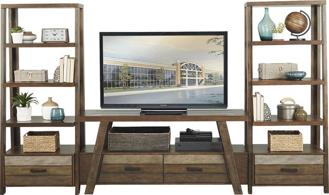 Cedar Creek Brown 3 Pc Wall Unit - Thumbnail - Image 1