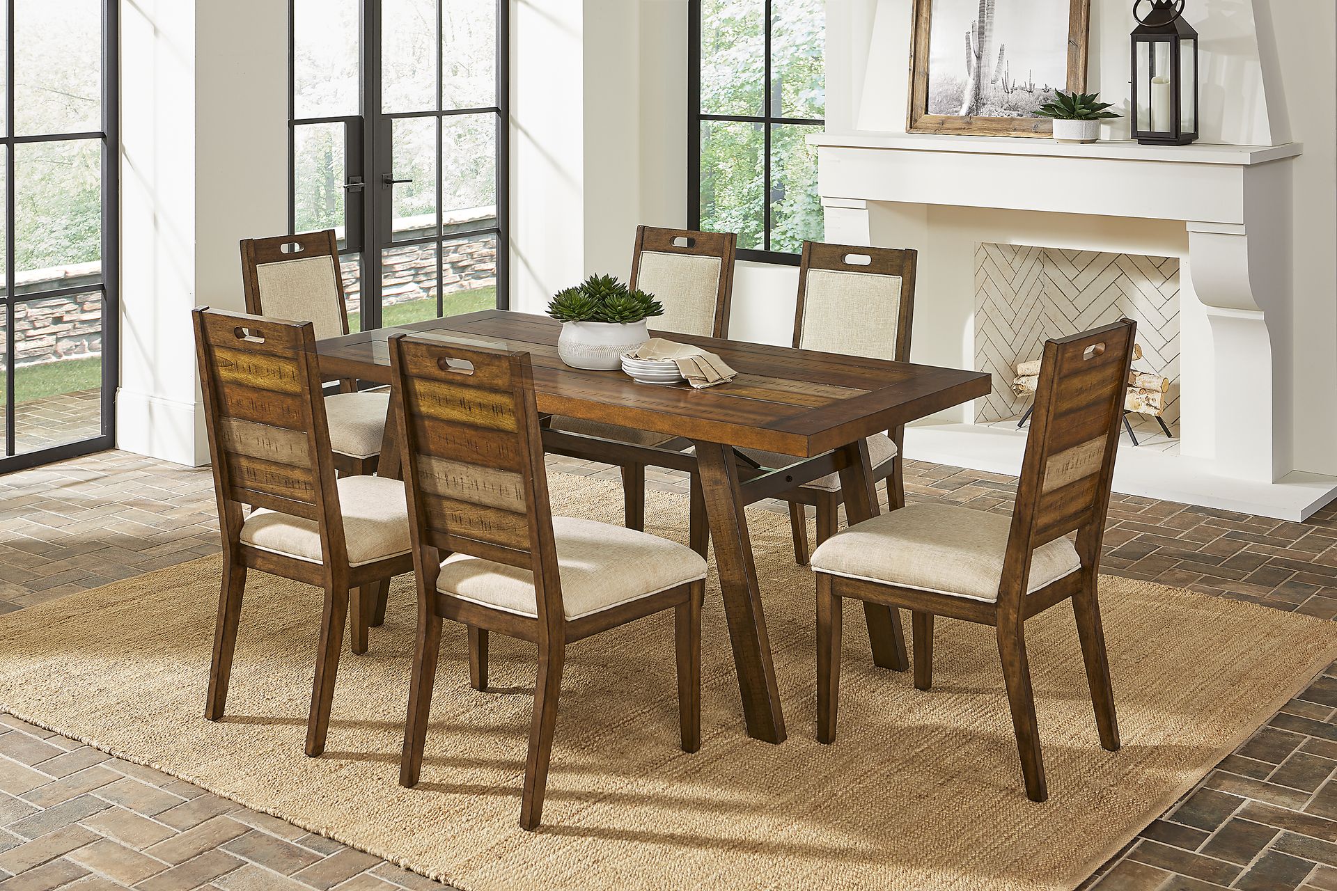 Cedar Creek Brown 7 Pc Dining Room - Image 1