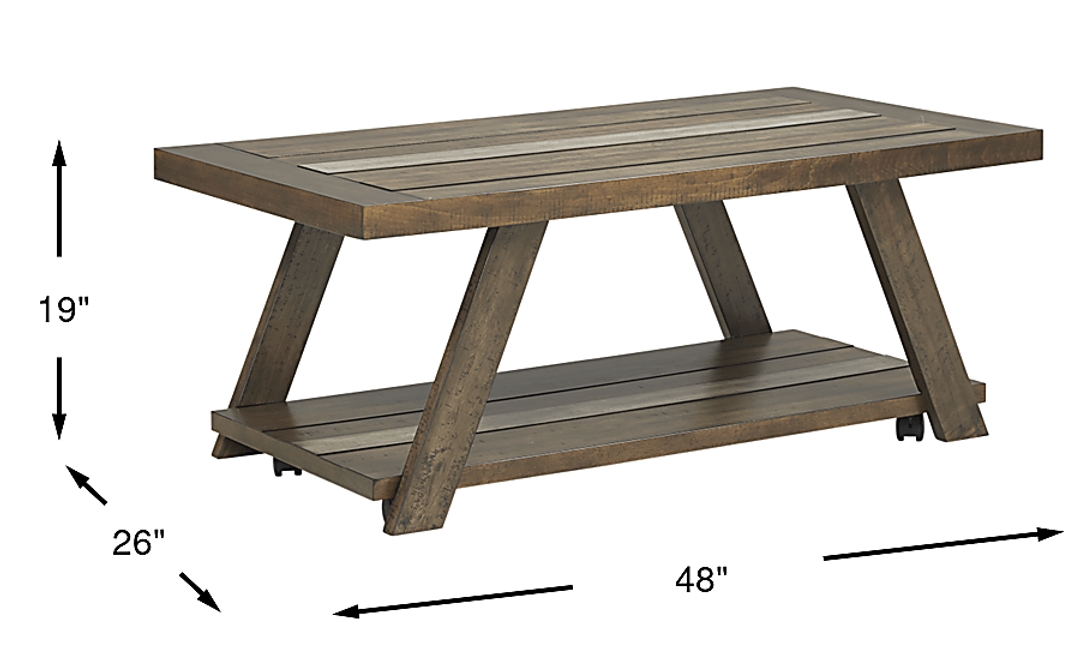 Cedar Creek Brown Cocktail Table