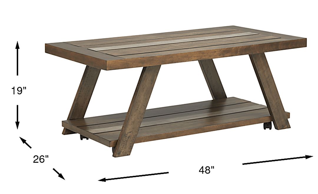 Cedar Creek Brown Cocktail Table