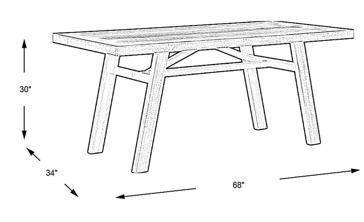 Cedar Creek Brown Dark Wood Dining Table | Rooms to Go