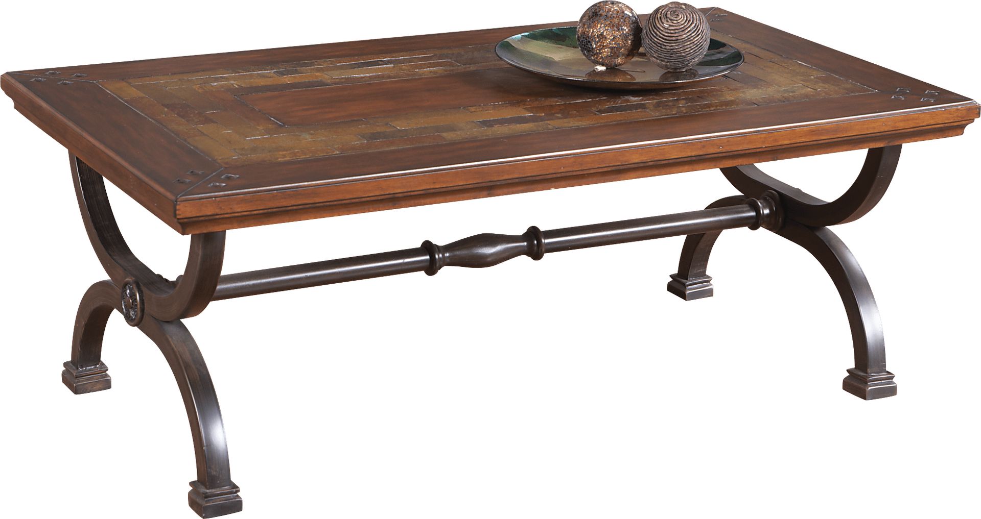 Cedar Grove Brown Dark Wood Cocktail Table