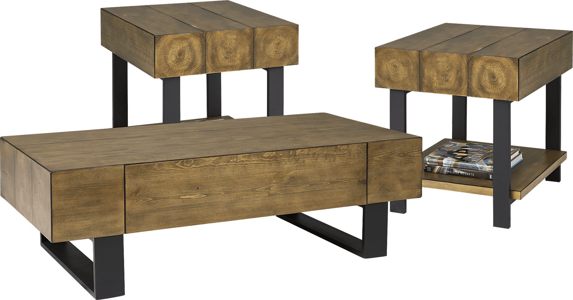 Cedar Park Brown 3 Pc Table Set - Image 1