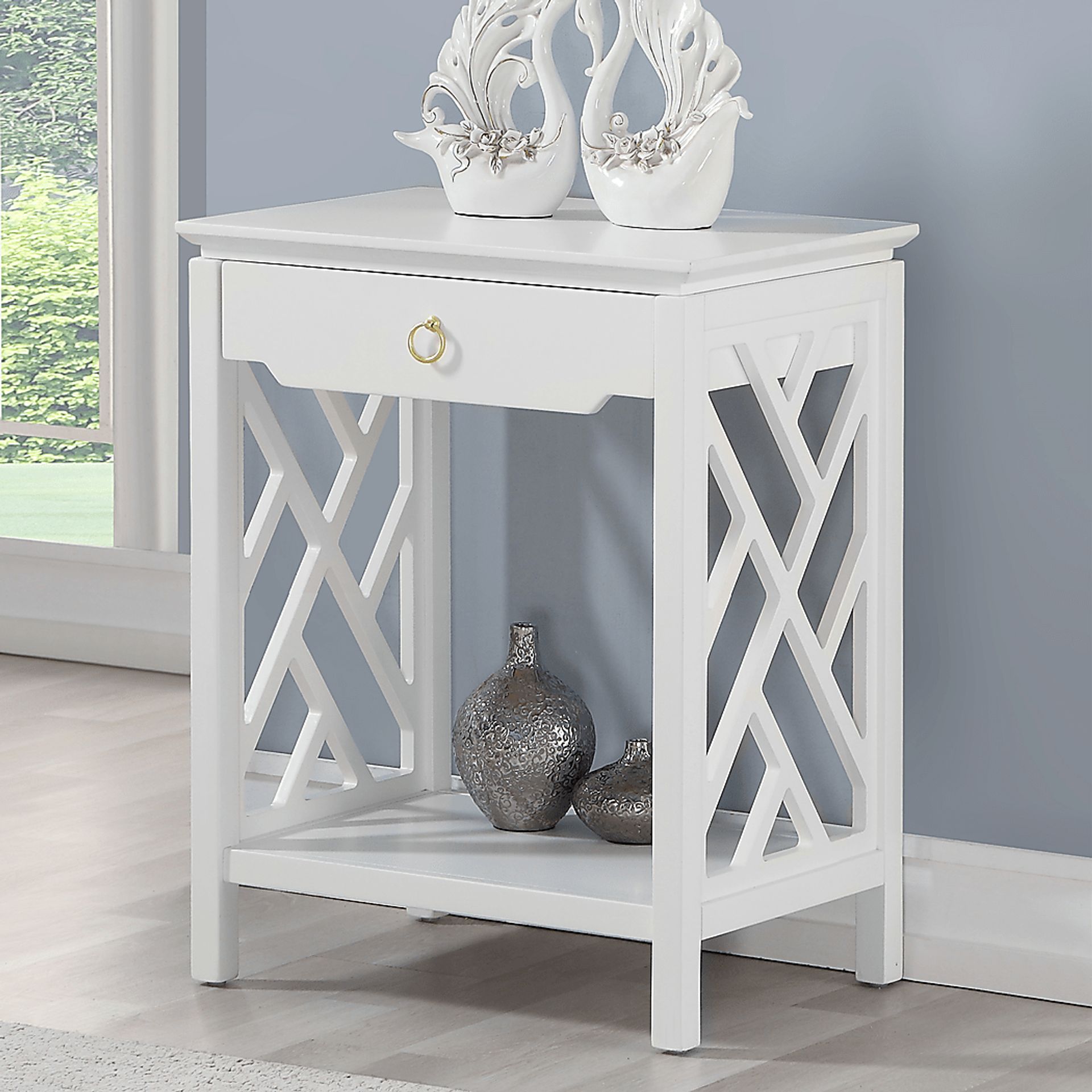 Cedarcrest White End Table - Image 11