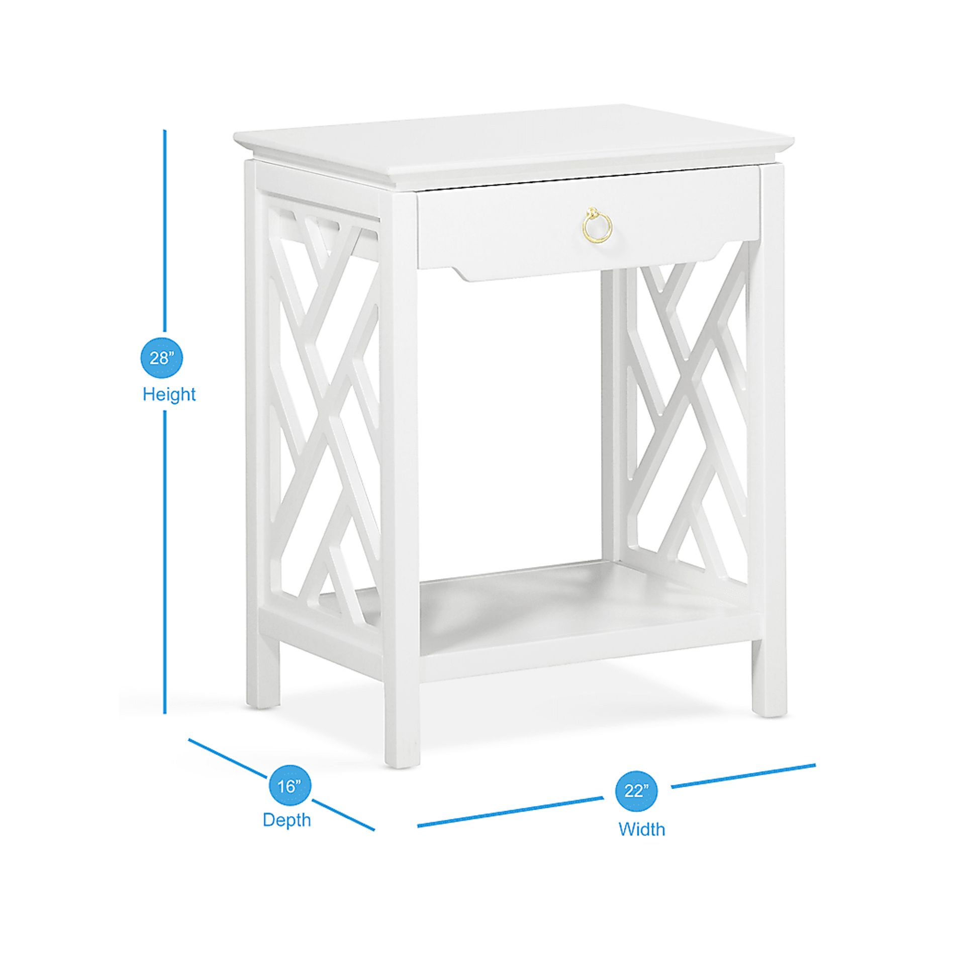 Cedarcrest White End Table - Image 12