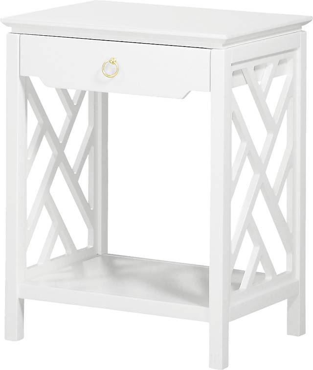 Cedarcrest White End Table - Thumbnail - Image 1