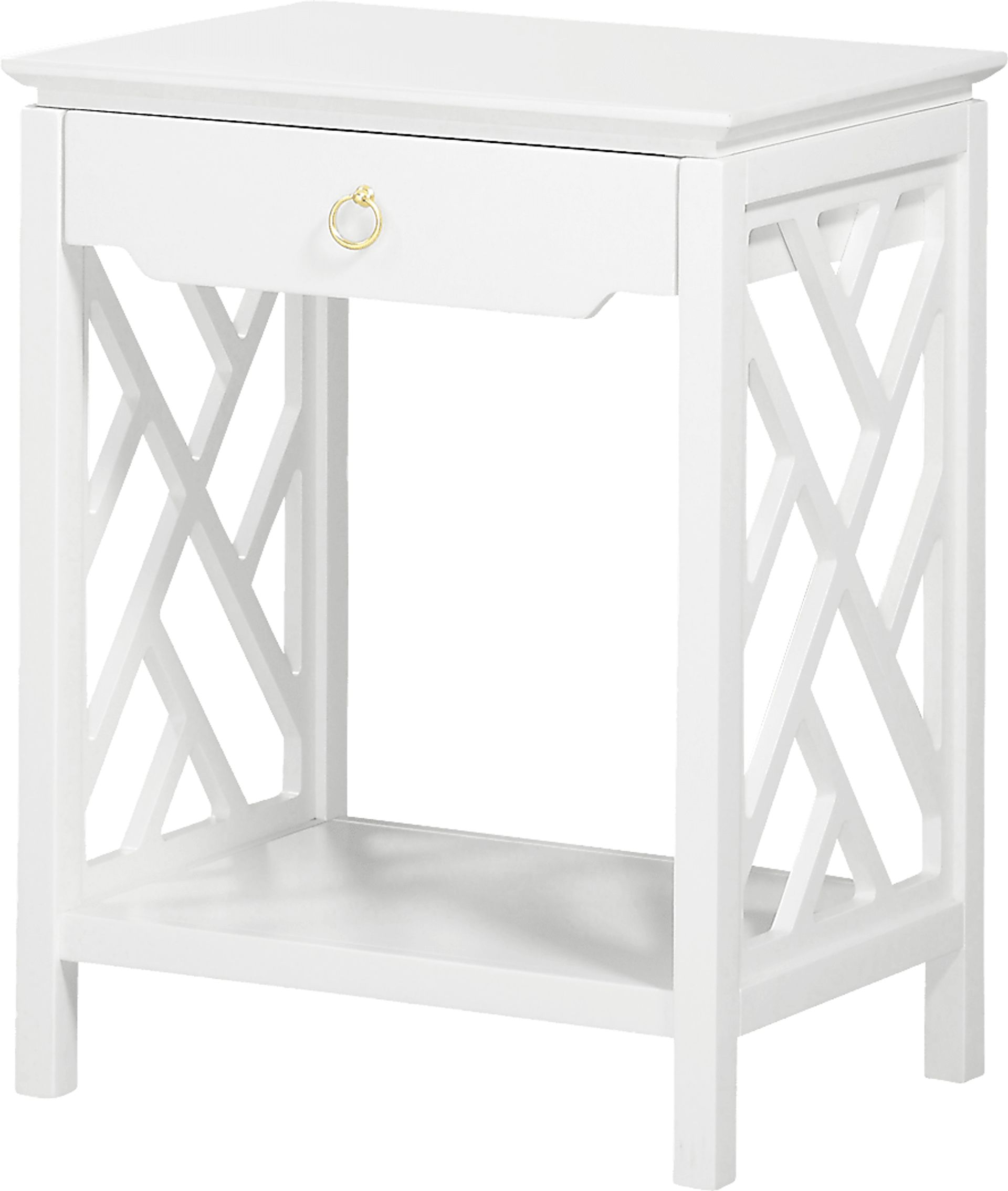 Cedarcrest White End Table - Image 1
