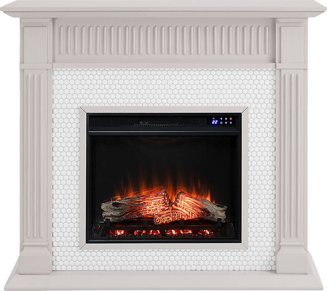 Cedardale IV Gray 48 in. Console, With Touch Panel Electric Fireplace - Thumbnail - Image 1
