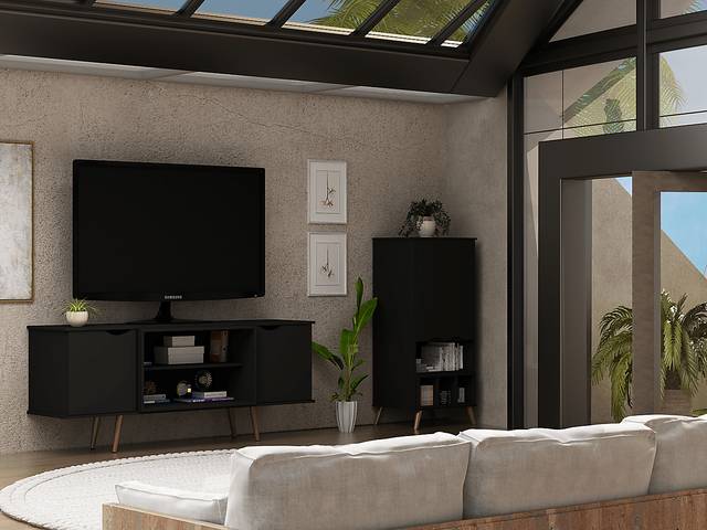Cedargulf Black 63 in. Console - Thumbnail - Image 8