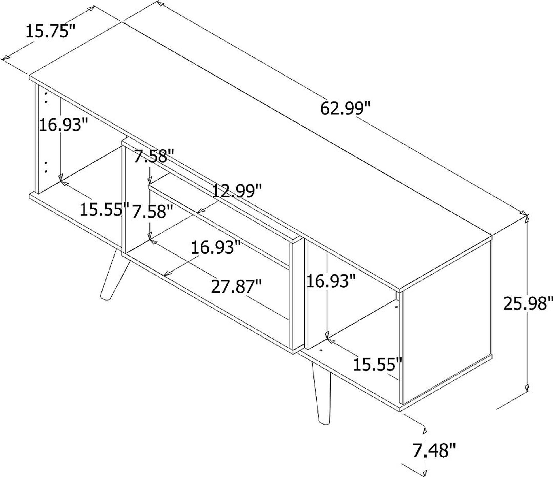 Cedargulf Maple 63 in. Console - Image 9