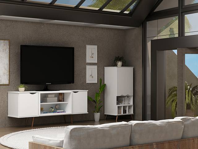 Cedargulf White 63 in. Console - Thumbnail - Image 8