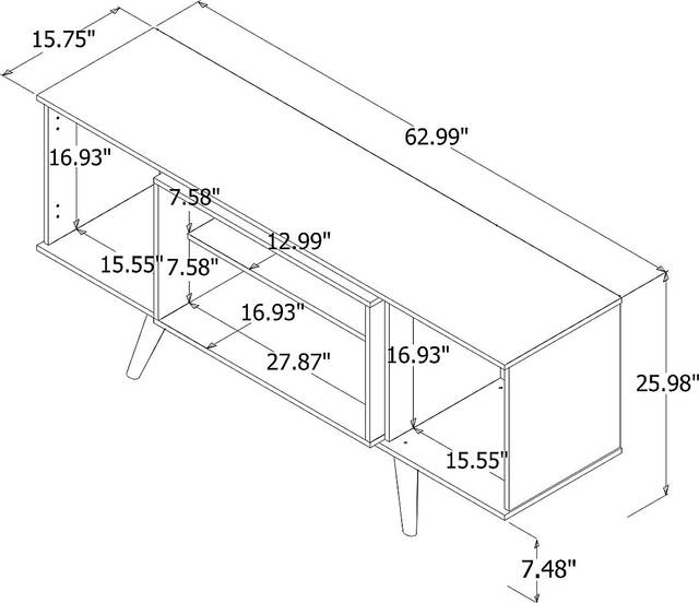 Cedargulf White 63 in. Console - Thumbnail - Image 9
