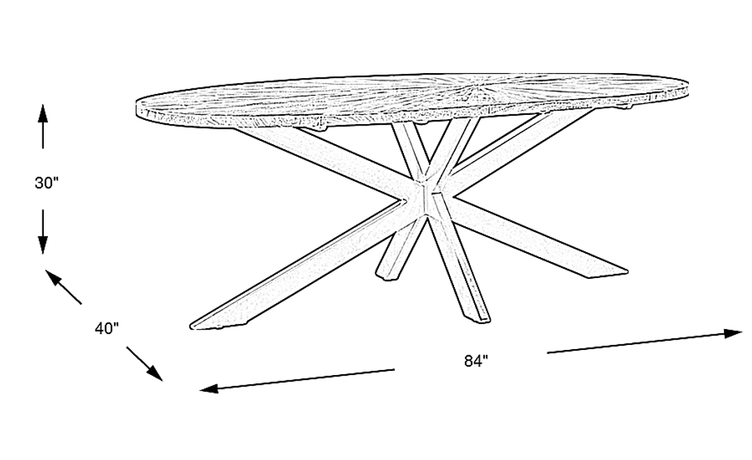 Cedona View Natural Dining Table