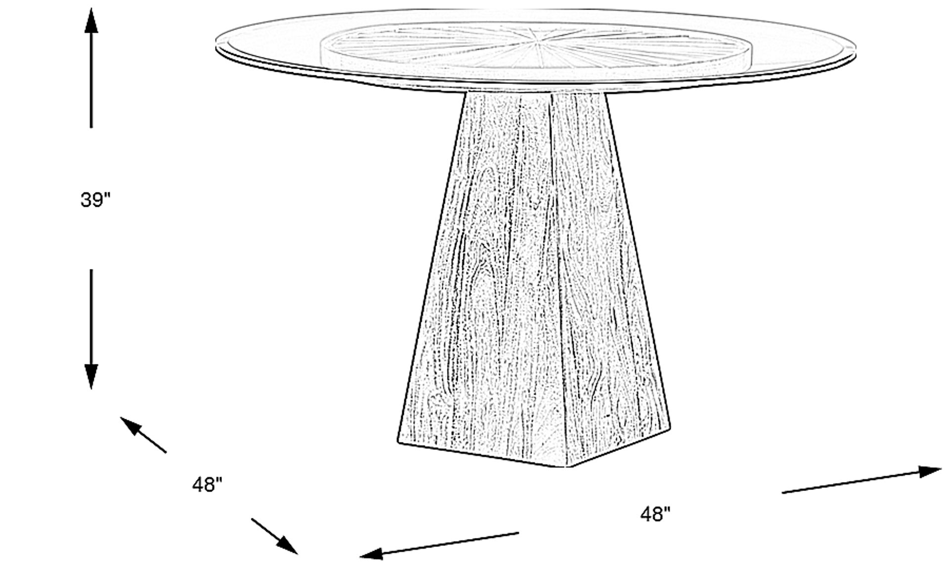Dimension Image. Please refer to the Dimension Tab on this page for dimension details.