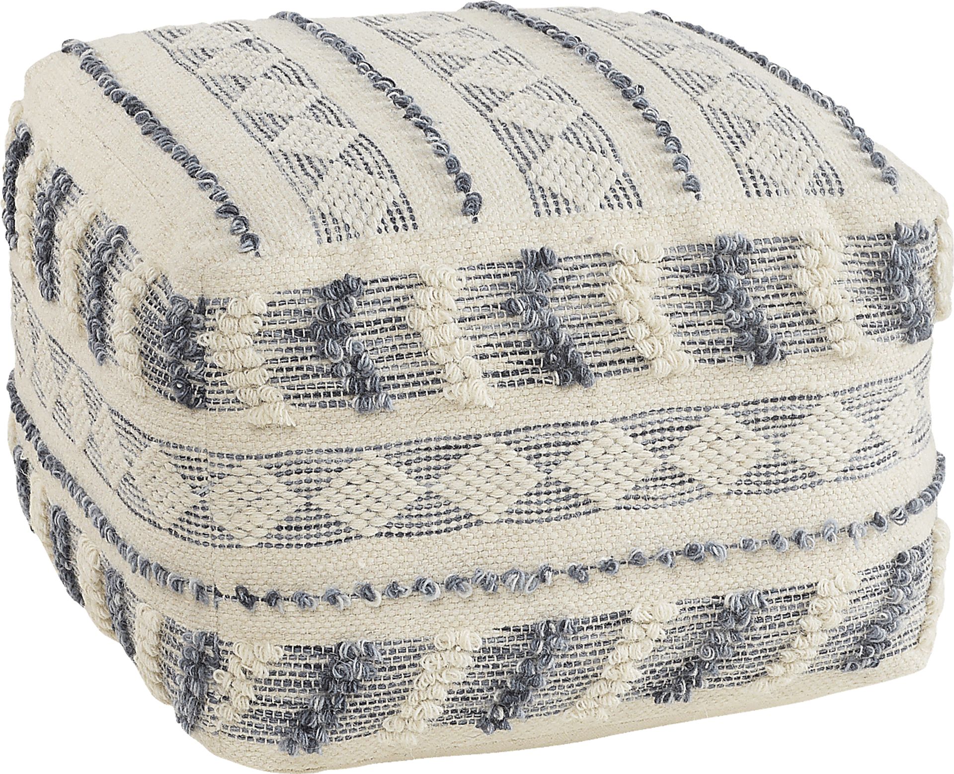 Ceinsa Blue/Ivory Pouf - Image 1