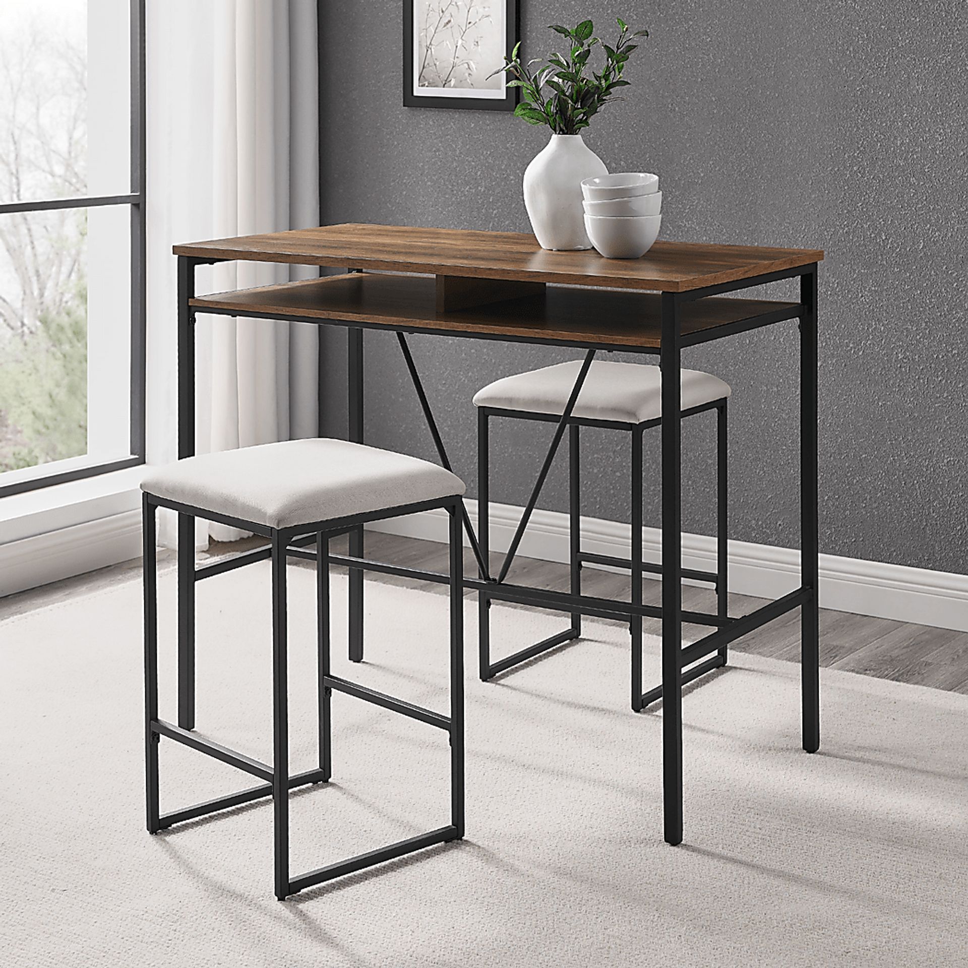 Celanova Brown 3 pc Counter Height Dining Set - Image 2