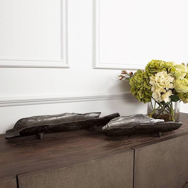 Celerina Black Decor Tray, Set of 2 - Thumbnail - Image 2