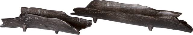 Celerina Black Decor Tray, Set of 2 - Thumbnail - Image 1