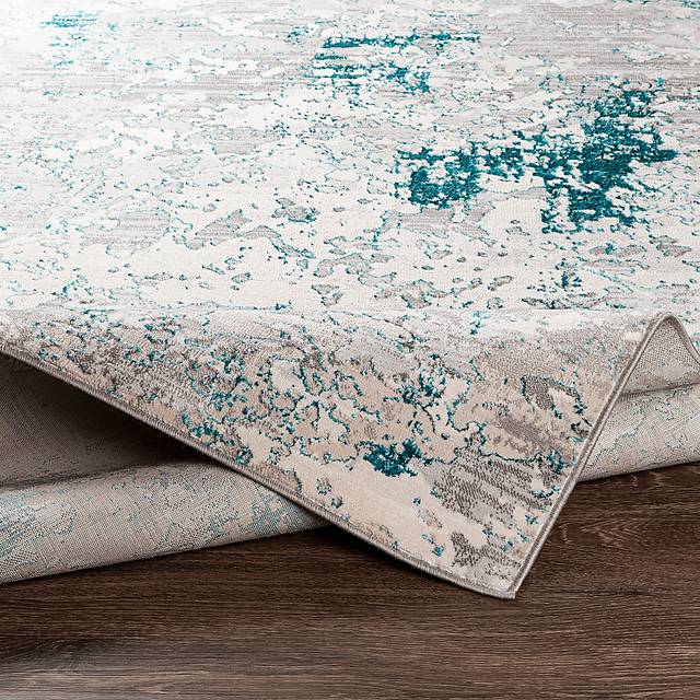 Celesse Teal 6'7 x 9' Rug - Thumbnail - Image 3