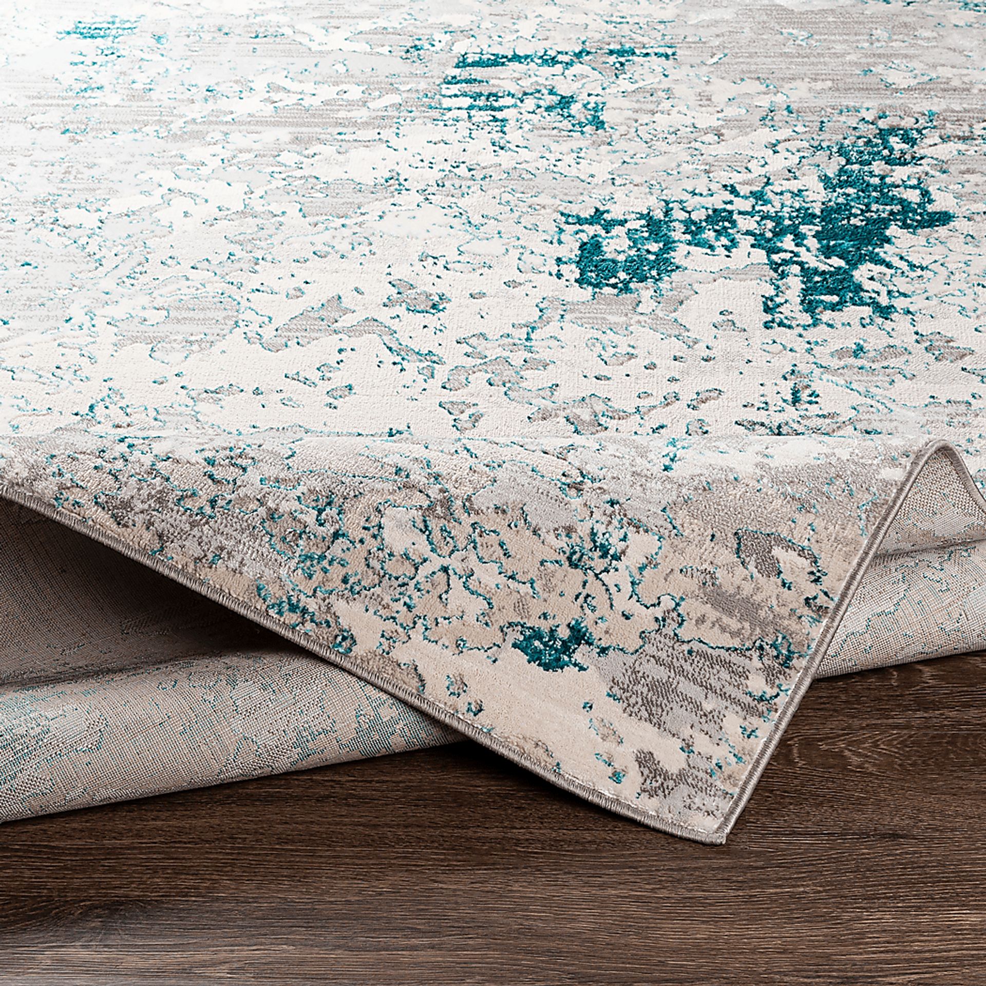 Celesse Teal 6'7 x 9' Rug - Image 3