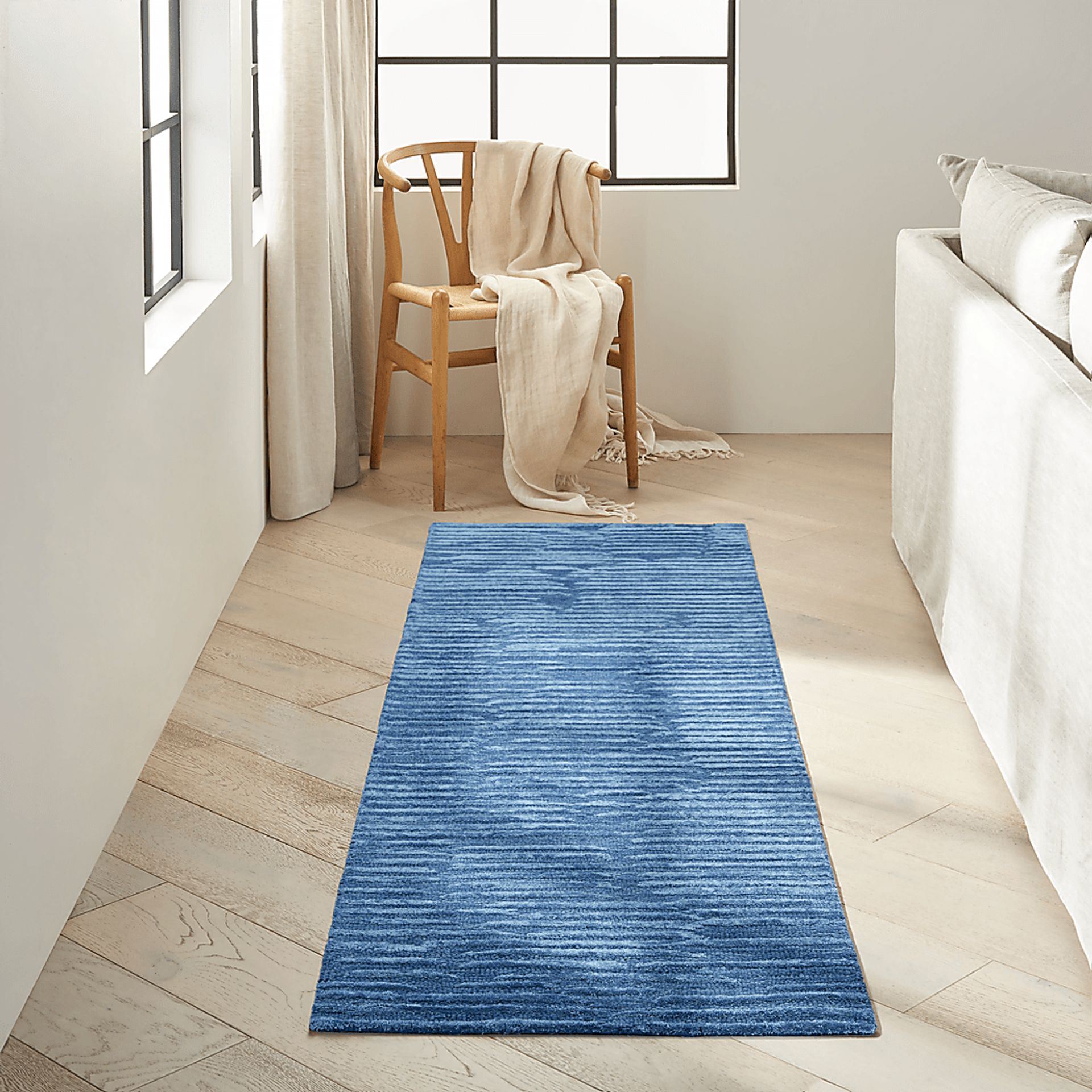 Celeste Blue 2'3 x 8' Runner Rug - Image 2